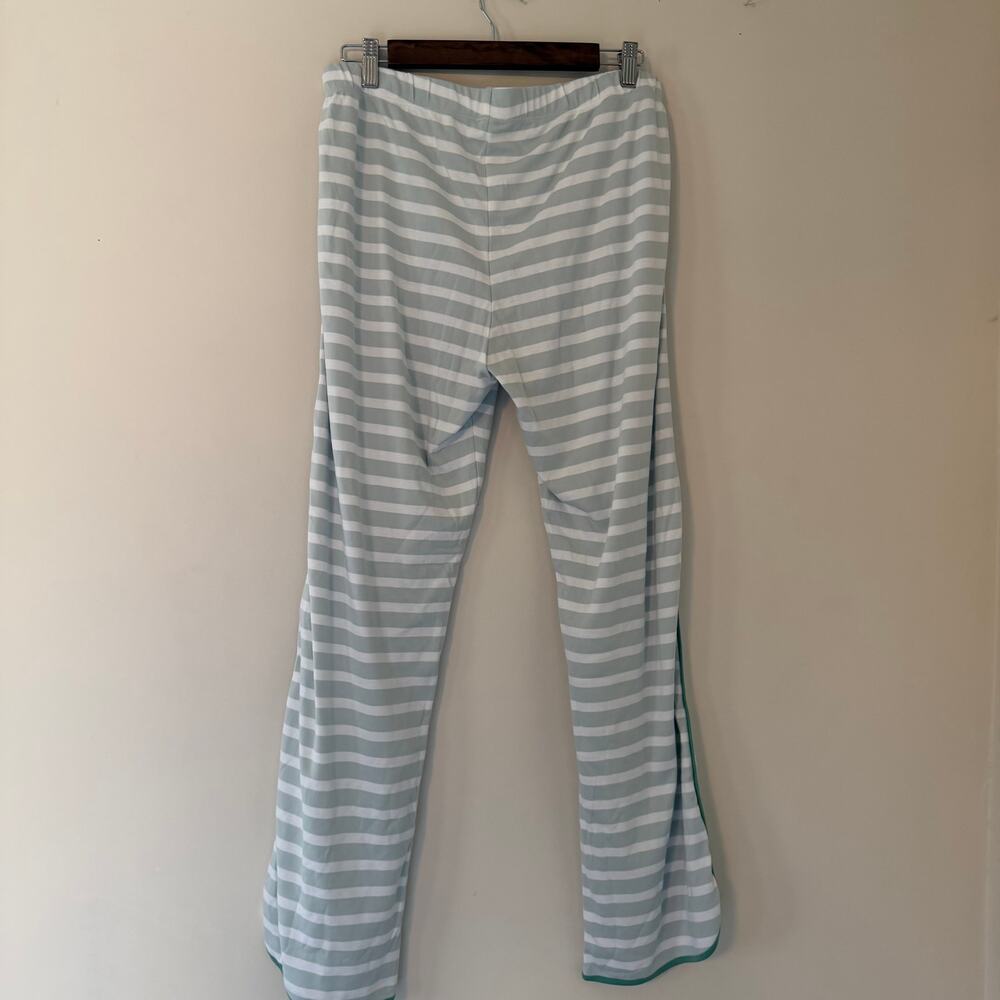 Lake Striped Pajama Set Long Sleeve Top and Pants 100% Pima Cotton Size Medium - Picture 8 of 13